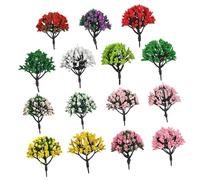 PLAFOPE 15Pcs Miniature Trees for Diorama Model Building Lifelike Architecture Trees for Landscape Decoration for Railroad Scenery Projects Height Vibrant Colors