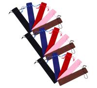 PLAFOPE 15pcs Thick Drawstring Pen Bags Multi-Color Anti-Scratch Pen Holders Portable Storage Pouches with Soft Lint Material for Students Office Artists