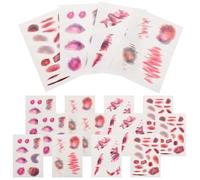 PLAFOPE 16 Sheets Simulation Wound Patch Fake Bruises Scar Patches for Halloween Zombie Makeup Kit Face Scar Stickers Temporary Tattoo for April Fool Day Prank Cosplay for Body Makeup