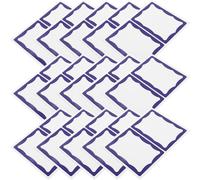 PLAFOPE 160pcs Self-Adhesive Name Tag Stickers with Blue Border Paper Label Tags for Office School Home Use Easy Peel and Stick Backpacks Folders Bottles and Practical Stationery