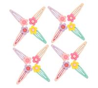 PLAFOPE 16pcs Candy Color Floral Hair Clips for Lightweight Decorative Hairpins for Styling Bangs and Cute Hairstyles Kawaii Accessories for Women