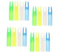 PLAFOPE 16pcs Hunting Arrow Nocks Tail Archery Accessories Plastic Sturdy Not Easy to Break Or Deform Suitable for Bamboo and Tapered Wooden Arrow Shafts for Friends Who like Archery