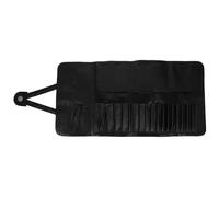 PLAFOPE 18-Piece Makeup Brush Organizerpu Leather Roll-up Bag Cosmetics Holder Tool Belt for Travel