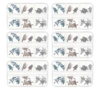 PLAFOPE 18pcs Christmas Nail Art Decorations Resin Tree Shape Supplies Winter Xmas Press Manicure Embellishments for Women Girls DIY Art