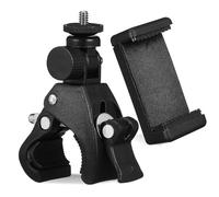 PLAFOPE 1set Adjustable Mic Stand Phone Holder with Secure Clamp and Cushion Pads Rotatable Phone Clip Compatible with Various Microphone Stand Types for Musicians and Content Creators