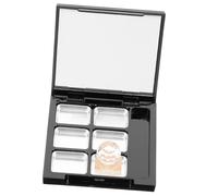 PLAFOPE 1Set Compact Empty Eyeshadow Palette Case with Mirror Refillable Makeup Container for DIY Cosmetics Portable Six Organizer for Blush Foundation and Eye Shadow