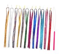 PLAFOPE 1set Gold Hair Extensions Clip Accessories for Boys and Girls Little Girl Hair Accessory Kit Highlight Hairpiece Long Piece Smooth Finish