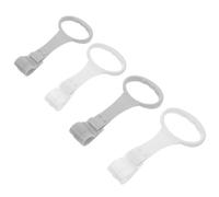 PLAFOPE 2 Pairs Portable Crib Hanging Rings Gray White Cot Handle Pull Up Rings for Walking Assistance Motor Skill Development and Arm Strength Training