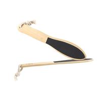 PLAFOPE 2 Pcs Double-Sided Wooden Foot Rubbing Tool Natural Callus Remover Pedicure Exfoliating Grinding Setback for Hard Dead Skin Removal Foot Care