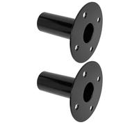 PLAFOPE 2 Pcs Iron Speaker Base Stands Lightweight Metal Speaker Holders High Reliability for Floor or Stage Use in Black