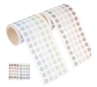 PLAFOPE 2 Rolls Colorful Dot Stickers Self-Adhesive Scrapbooking Decals for DIY Diary and Handbook Decoration Gradient Candy Shades Coral Berry Vanilla Unique Handcraft Stickers
