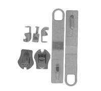 PLAFOPE 2 Sets Heavy Duty Metal Zipper Sliders with Sunken Customs Lock Design for Suitcases and Bags, Zinc Alloy Material with Brushed Finish, for DIY Craft Projects and Travel