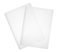 PLAFOPE 2 Sets Straight Line Stencil: Straight Line Drawing Template - Plastic Measurement Ruler with Clear 1.0cm Spacing Markings - Calligraphy Stencils for Writing and Tracing