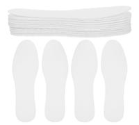 PLAFOPE 20 Pairs Breathable Disposable Paper Shoe Insoles Creative Inner Soles for Women Shoes White Inserts for People Who Participate in Sports Activities