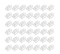 PLAFOPE 20 Pairs Transparent Silicone Eyeglass Nose Pads Soft Push-in Cushions for Glasses Bridge Support Adjustable Comfortable Replacement for Eyeglasses Anti- Nose Grips Bulk Pack for