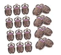 PLAFOPE 20 Pcs Purple Vintage Egyptian Scarab Beetle Pendant Charms DIY Jewelry Accessories for Necklace Bracelet Making Sacred Amulet Symbolizing Luck and Protection