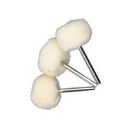 PLAFOPE 20 PCS Wool Felt Polishing Wheels with Shank for Rotary Tools White Buffing Discs for Jewelry Making Metal and Stone Surface Finishing Burr and Rust Removal Accessories