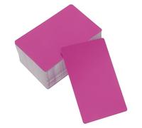 PLAFOPE 200Pcs Aluminum Metal Business Card Blanks 86X54X0.21Mm Rose Red Laser Engraving Sheets for DIY Nameplates and Custom Metal Tags