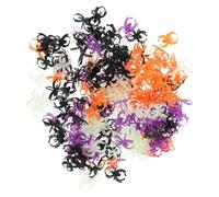 PLAFOPE 200pcs Halloween Plastic Spider Finger Rings Creative Accessories for Party and Trick Or Treat, Suitable and Teens, Fun Halloween Decoration Random Color