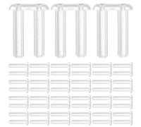 PLAFOPE 200pcs Hard Plastic Compression Sleeves for Rimless Glasses Eyeglass Nose Pads Design Lightweight Fixing Accessories for Eyewear Repair