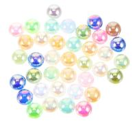 PLAFOPE 200pcs Resin Flat Top Round Pearl Nail Charms 12mm Plastic Flatback Pearls for Nail Decoration and Crafting Practical and Decorative Accessories to Decorate Your at Random Color