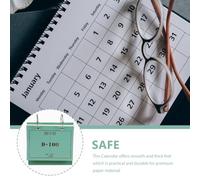 PLAFOPE 2023 Countdown Day Count Calendar 100-Day Planner Desktop Standing Easel Thickened Green Pages for Exam Preparation