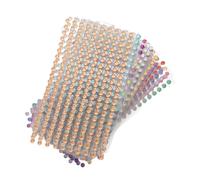 PLAFOPE 20pcs Acrylic Rhinestone Stickers: Crafting Self-adhesive 4mm Decals For Face Hair Nail Supplies - Shiny Crystal Stickers For DIY Decoration