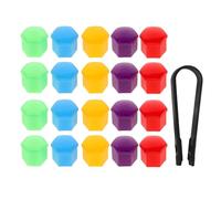 PLAFOPE 20pcs Car Wheel Nut Covers PP Plastic Hub Caps Anti-rust Dustproof Protection for Trucks Suvs Cars with Clip Bag Easy DIY Installation