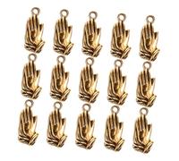 PLAFOPE 20pcs Elegant Prayer Hands Pendant Charms Zinc Alloy Diy Jewelry Charms for Bracelet Making Necklace