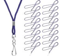 PLAFOPE 20pcs Metal Whistle Lanyard for Keys Camping Whistle Holder Strap Clip Comfortable Neck Strap for Office Worker Teacher Men Women Event Badge Lanyard