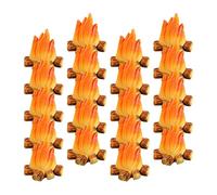 PLAFOPE 20pcs Miniature Campfire Model Landscaping Fake Campfire Decoration Resin Fire Pit Props for Fairy Garden Micro Scenery DIY Craft Accessories