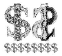 PLAFOPE 20pcs Nail Accessories Charms Silver Alloy Sign Shape Creative Manicure Decoration No Fading No Deforming for Christmas Home Use