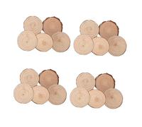 PLAFOPE 20pcs Natural Pine Wood Slices Unfinished Round Discs for DIY Crafts Painting Coasters Rustic Wedding Table Centerpieces Home Decor