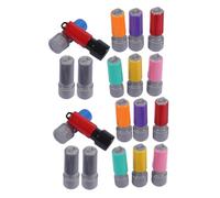 PLAFOPE 20pcs Round Stamp Cases for DIY Engraved Seal Making Portable Plastic Name Stamp Tool Multi-use Blank Seal Holders for Crafting and Scrapbooking