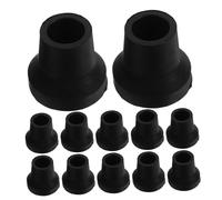 PLAFOPE 20pcs Rubber Cane Tips Replacement for Walking Sticks Crutches and Four-Legged Canes Non-Slip Heavy Duty Ends with Enhanced Grip and Quiet Operation for Seniors Indoor Outdoor Use