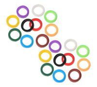 PLAFOPE 20pcs Silicone Key Covers Caps for House Keys Round Shape with Color-Coded System for Easy Organization for Everyday Use and Shared Living Spaces Random Color