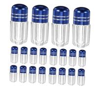 PLAFOPE 20pcs Small Clear Pill Bottles with Secure Lids Mini Plastic Travel Containers for Medicine Candy and Pills Storage Transparent Sealed Canisters Go Organization