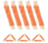 PLAFOPE 20pcs Sweet Bamboo Bunny Chew for Guinea Pigs and Hamsters with Rotating Ladder Design, Dental Care and Loneliness Reduction, for Small Animals When You Are Going