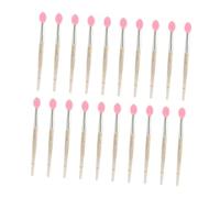 PLAFOPE 20Pcs Transparent Gold Glitter Mini Silicone Lipstick Applicators Skin-friendly Makeup Brushes for Women Portable Cosmetic Lip Brush for Travel and Daily Use