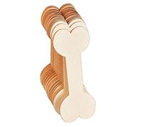 PLAFOPE 20pcs Unfinished Wooden Dog Bone Cutouts Smooth Surface DIY Craft Tags for Painting and Home Decoration Lightweight Natural Wood for Creative Handicrafts