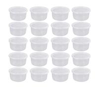 PLAFOPE 20pcs White Plastic Reptile Feeding Box Set Compact and Convenient for Feeding Small Pets and Insects Suitable for Breeding and Housing Reptiles in Home Or Laboratory