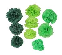 PLAFOPE 21pcs Green Tissue Paper Pom Poms for Birthday Graduation Season Vibrant Hanging Decorations and Table Centerpieces for Spring Theme Party Carnival Celebration Supplies for School