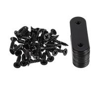 PLAFOPE 24 Pcs Stainless Steel Straight Braces Furniture Bracket Fasteners with Screws Heavy-Duty Flat Corner Brackets for Mending Joining and Reinforcing Right-Angle Joints Easy to