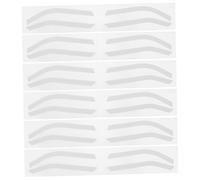 PLAFOPE 24pairs Airbrush Tint Eyebrow Stencils Silicone Stencil Kit Shape Guide for Makeup