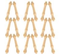 PLAFOPE 24pcs Miniature Dollhouse Wooden Handrails Spindles 1:12 Scale Unfinished Sturdy Material for Living Room and Bedroom Staircase Accessories
