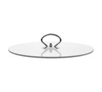 PLAFOPE 27cm Thickened Tempered Glass Lid with Handle, round Cover for Ceramic Bowls, Microwave Safe Ventilated Splatter Guard for Food Storage and Cooking