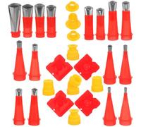 PLAFOPE 28pcs Stainless Steel Caulk Tool Kit with Integrated Billed Structure, Precise Control of Glue Amount, Sturdy Abs Material, for Window and Door Sealing and Glass Bonding