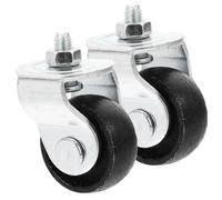 PLAFOPE 2pcs 2 Ton Steel Hydraulic Jack Wheels Heavy Duty Casters with Stability Feature for Garage Floor Jack and Car Supplies