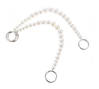 PLAFOPE 2pcs Acrylic Pearl Shoe Chain Accessories for Women Lightweight and Simple to Operate Decorative Shoe Charms Chain Replacement for Old Or Broken for Parties and Daily Life