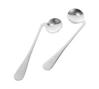 PLAFOPE 2Pcs Adaptive Elderly Spoons for Disabled and Arthritis Patients Wear-resistant Ergonomic Bent Feeding Utensils with Easy Grip for Convenient Home Dining and Rehabilitation